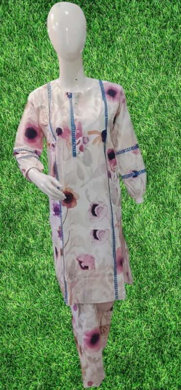 Digital Printed 2-Pieces Stitched Suit / Ready to wear ₨ 2,100
