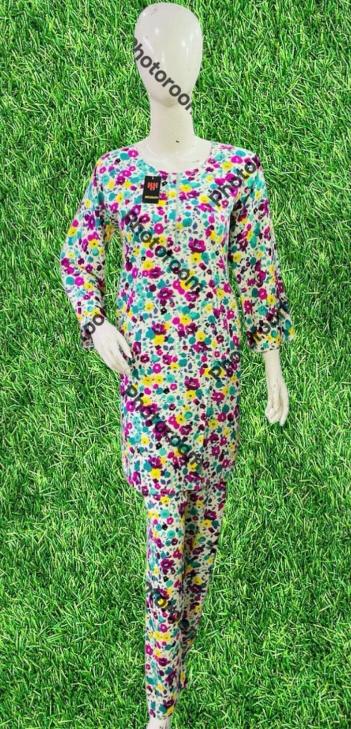 Printed 2-Pc Stitched Suit/Ready To Wear. Rs.1,550 Only