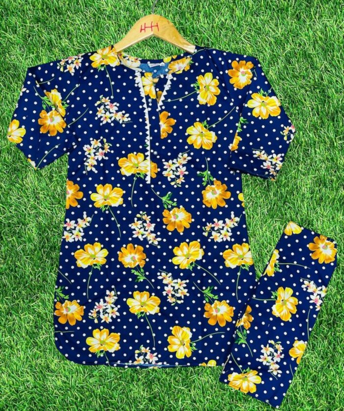 Digital Printed Kids-2-Pc Stitched Suit/Ready To Wear. Rs,2,100 Only
