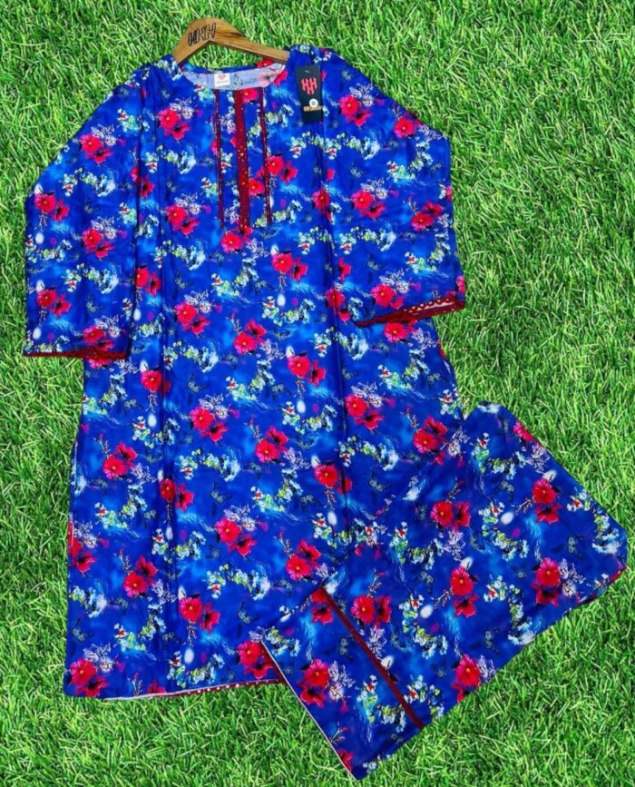 Digital 2-Pieces Stitched Suit/ Ready To wear ₨ 2,200 Only