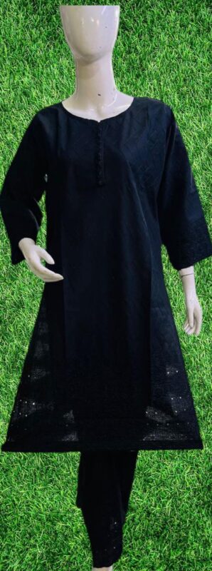 Chickenkari Frock 2-Piece Stitched Suit/Ready To Wear ₨ 2,100 Only