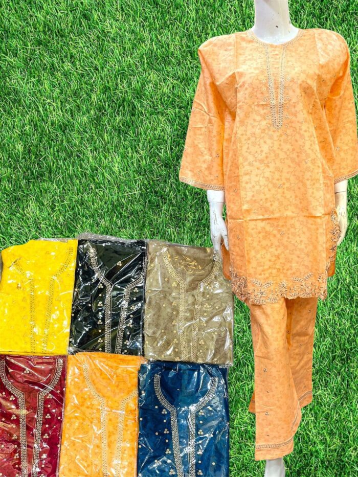 New Arrival Embroidery 2-Piece Stitched Suit/ Ready To Wear. Rs.2,450 Only