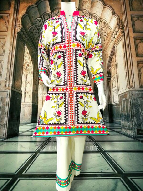 New Arrival Digital Printed 2-Piece Stitched Suit/Ready To Wear ₨ 2,100 Only