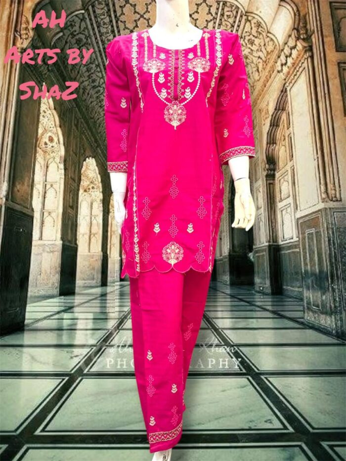 Embroidery 2-Piece Stitched Suit/ Ready To Wear. Rs.2,650 Only