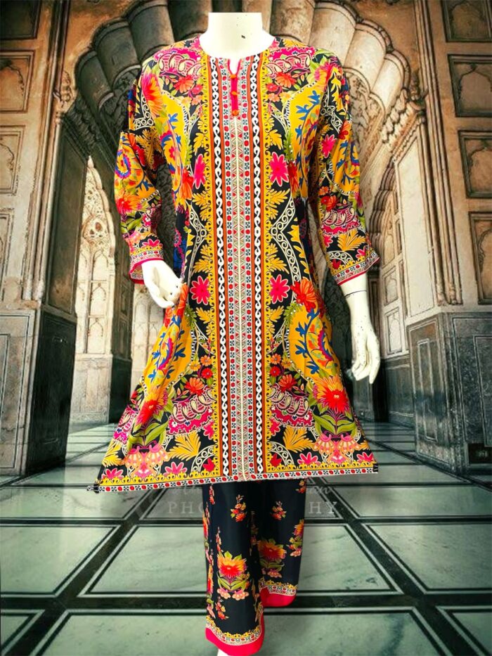 New Arrival Digital Printed 2-Piece Stitched Suit/Ready To Wear ₨ 2,100 Only