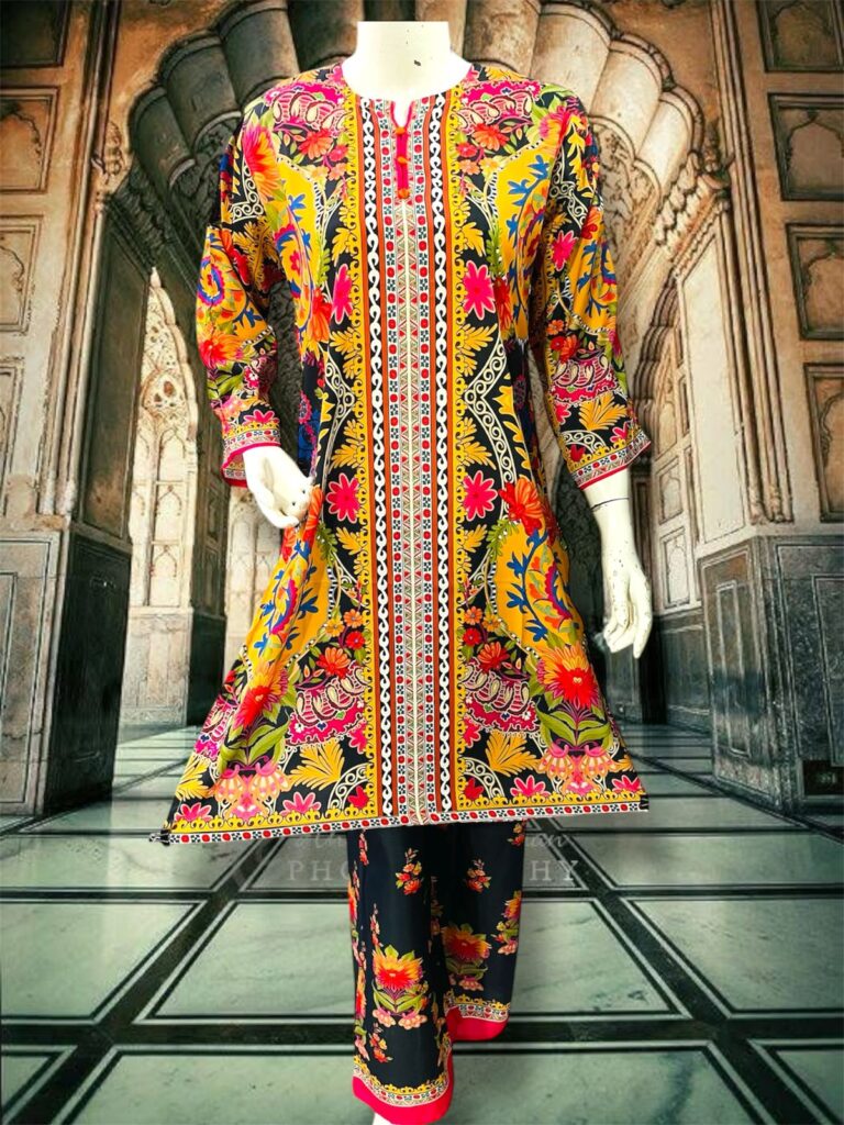 New Arrival Digital Printed 2-Piece Stitched Suit/Ready To Wear ₨ 2,100 Only