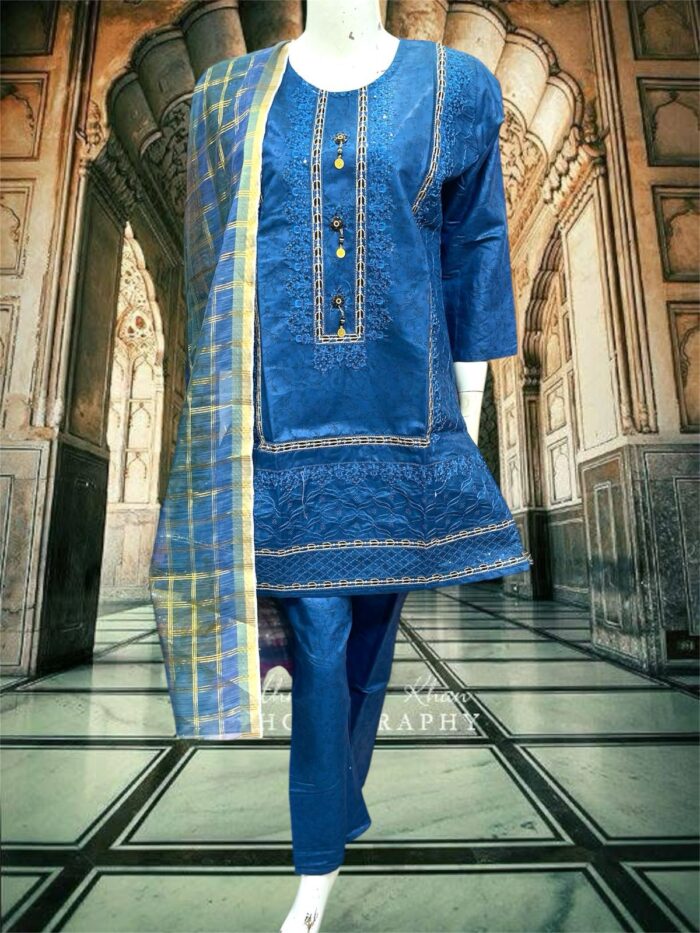 New Arrival. Embroidery 3-Piece Stitched Suit/ Ready To Wear ₨ 2,650 Only